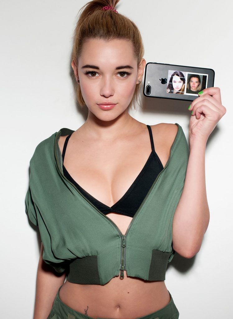 Sarah Snyder Models All American Classic Labels In