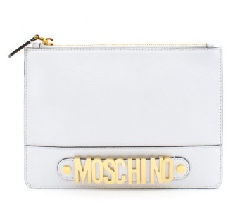 moschino clutch wht