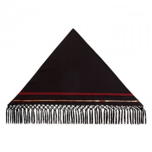 Fringe Scarf Black Red