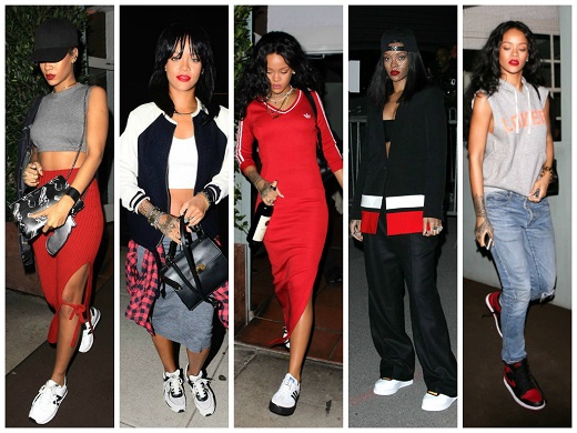 Rihanna 2024 in sneakers