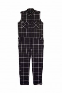 THE BLK.LBL COVERALL BLACK PLAID topdown