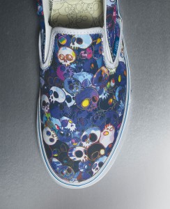 murakami classic slipon skull blue detail1