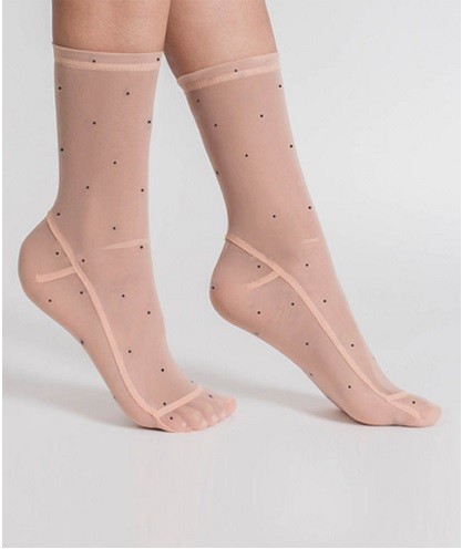 DarnerPolkaDotBeigeSox