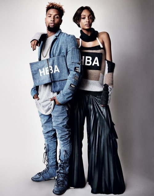 Odell Beckham & Jourdan Dunn, HBA for Vogue August 2015
