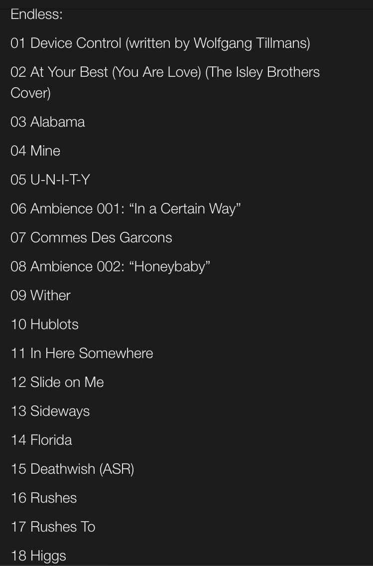 Frank-Ocean-Endless-Tracklist