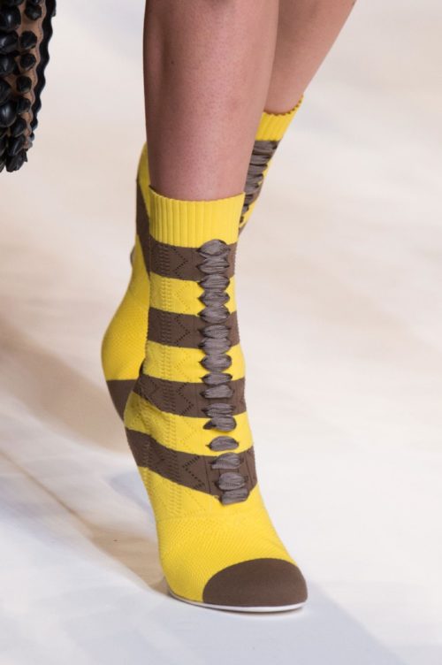 Fendi Turns Heads With Sporty, Knit Upper Boots For Spring 2017