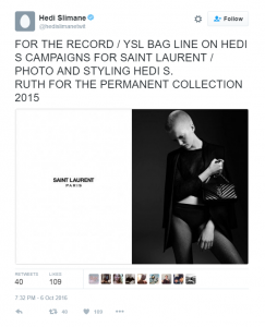 hedi slimane ysl tweets 19