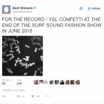 hedi slimane ysl tweets 21