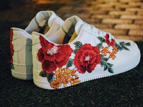 FRE Custom is offering the prettiest embroidered Air Force 1 sneaker