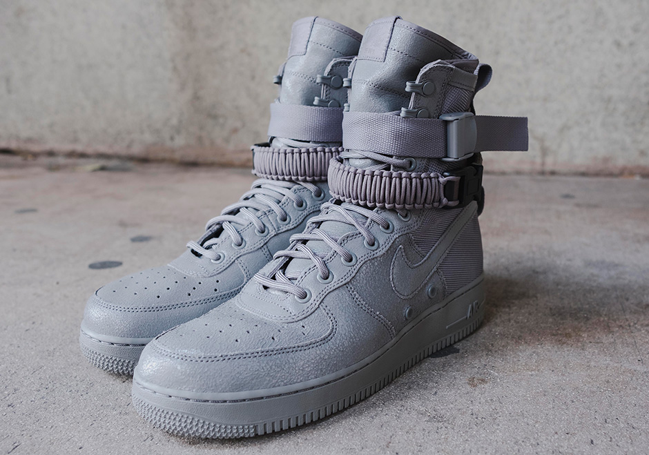 triple grey SF Air Force 1 sneaker boot