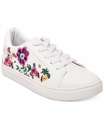 Snobette Embroidered Sneakers Betsey Johnson Maya Sneakers