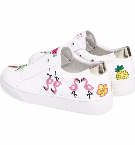 Snobette Embroidered Sneakers Here Now Slip On Sneakers
