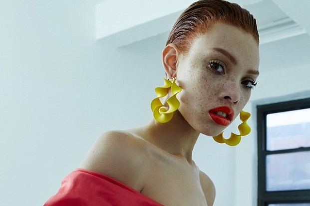 Aleece Wilson in Altuzarra Earrings, Wmag April 2017