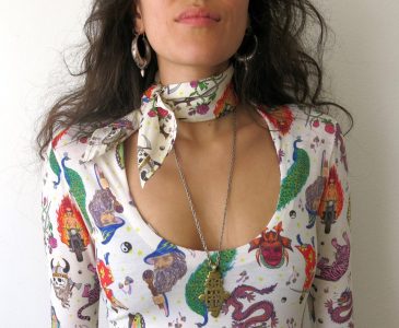 Artist Tati Compton And Judith Rothman Pierce Create Magic-Themed Capsule 2 Rusty cuts Tati Compton Scarf