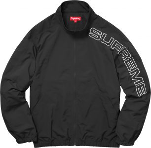 supreme split track jacket black