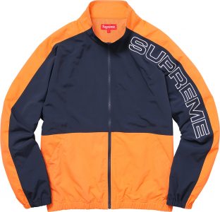 supreme split track jacket orange