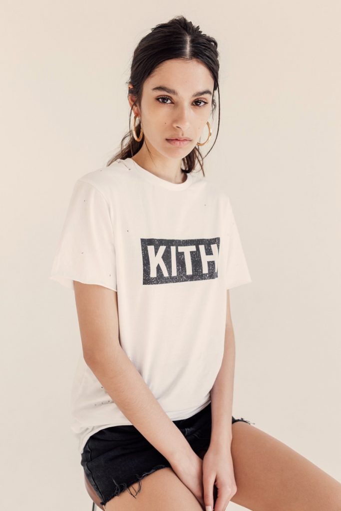 kith women distressed logo t shirt 1