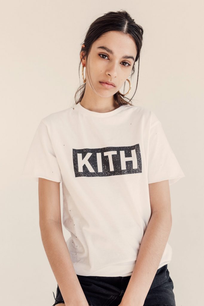 kith women distressed logo t shirt 2