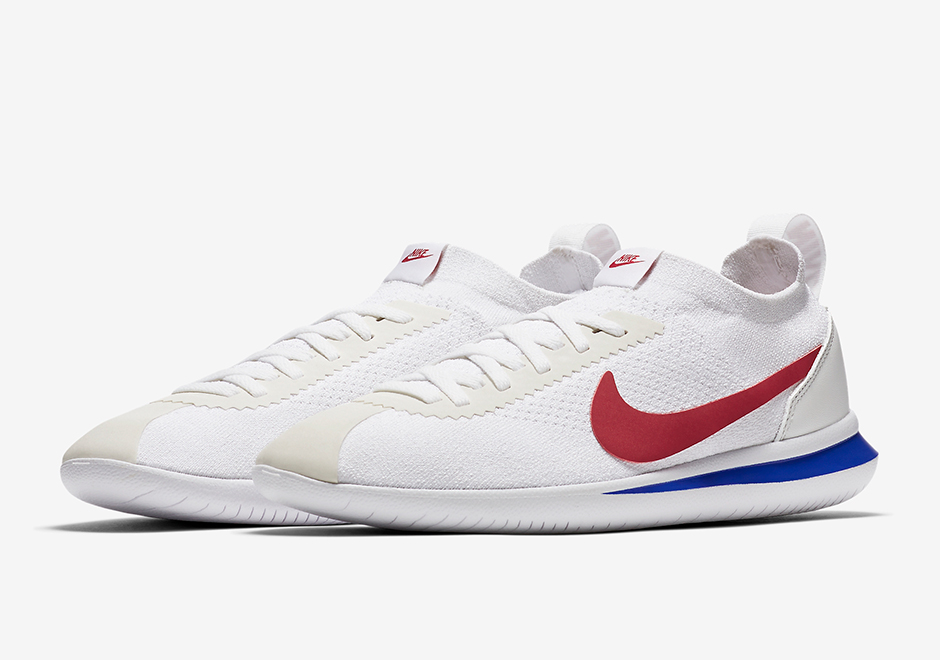 nike flyknit cortez white red july 4 A