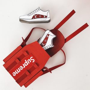 david cromwel supreme louis vuitton mini paper sneakers 4