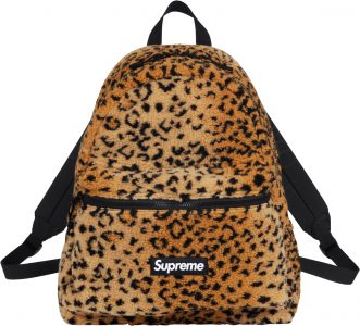 leopard fleece backpack