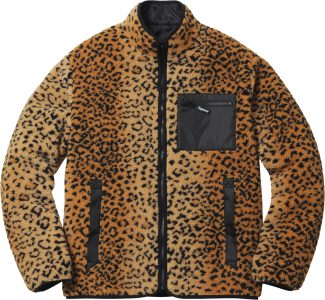 leopard fleece reversible jacket 1