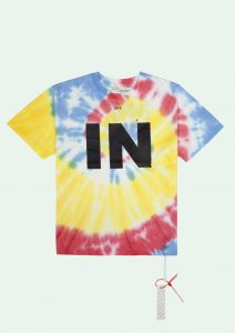 off white in style tie dye t shirt 1