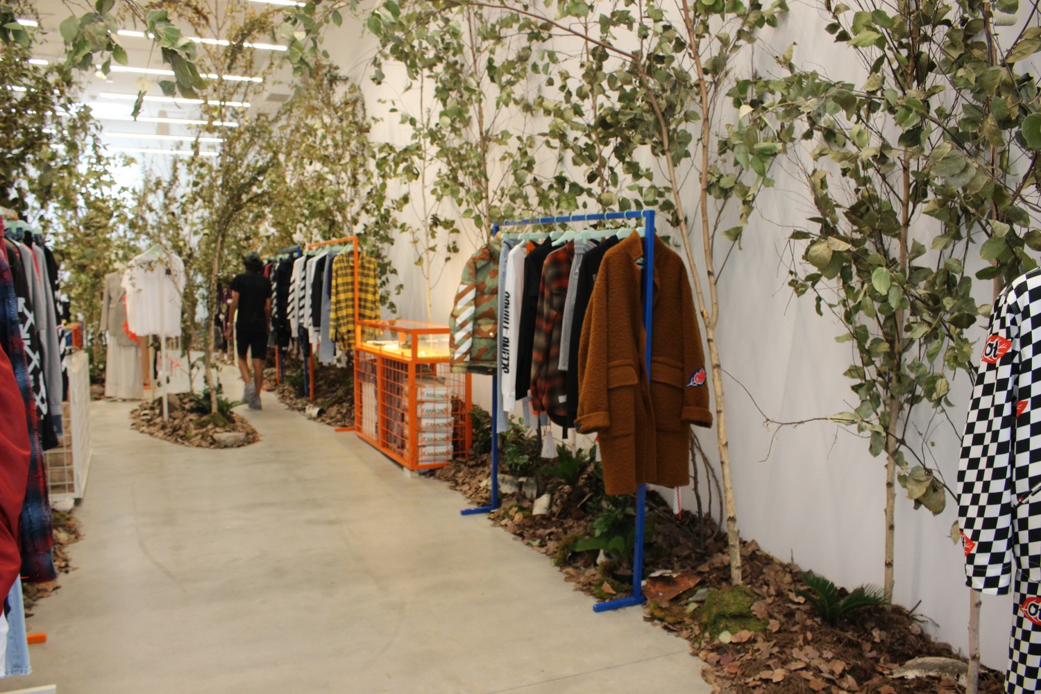 Off White Opens Its First New York Location, A Gallery Filled With Trees And Chirping ...