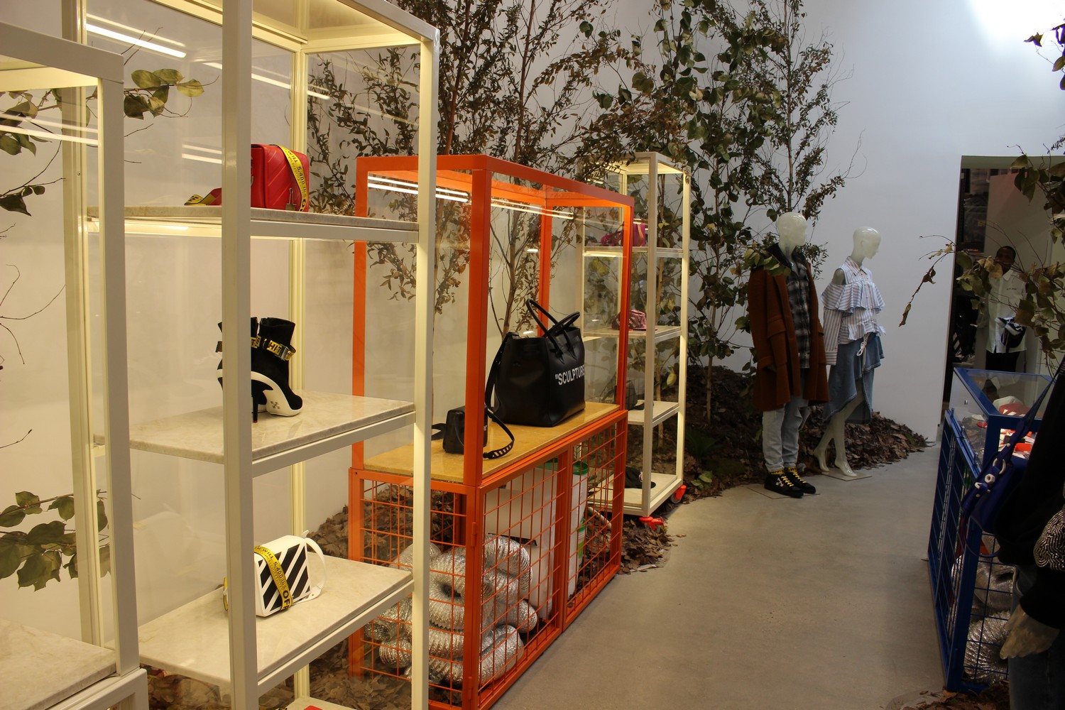 Off White Opens Its First New York Location, A Gallery Filled With Trees And Chirping ...