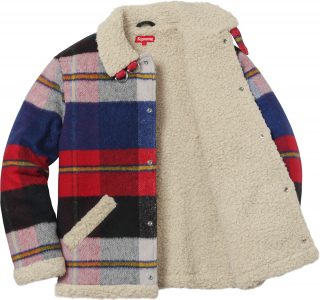 plaid shearling bomber 2