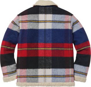 supreme plaid shearling bomber 3