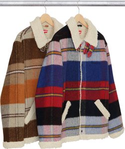 supreme plaid shearling bomber 7