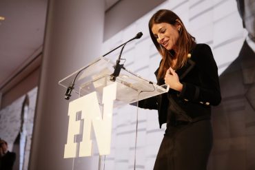 Julia Restoin Roitfeld speaks onstage at the 2017 FN Achievement Awards Credit Patrick MacLeod