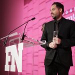 Ronnie Fieg accepts the award for Collaborator of the Year onstage at the 2017 FN Achievement Awards Credit Patrick MacLeod