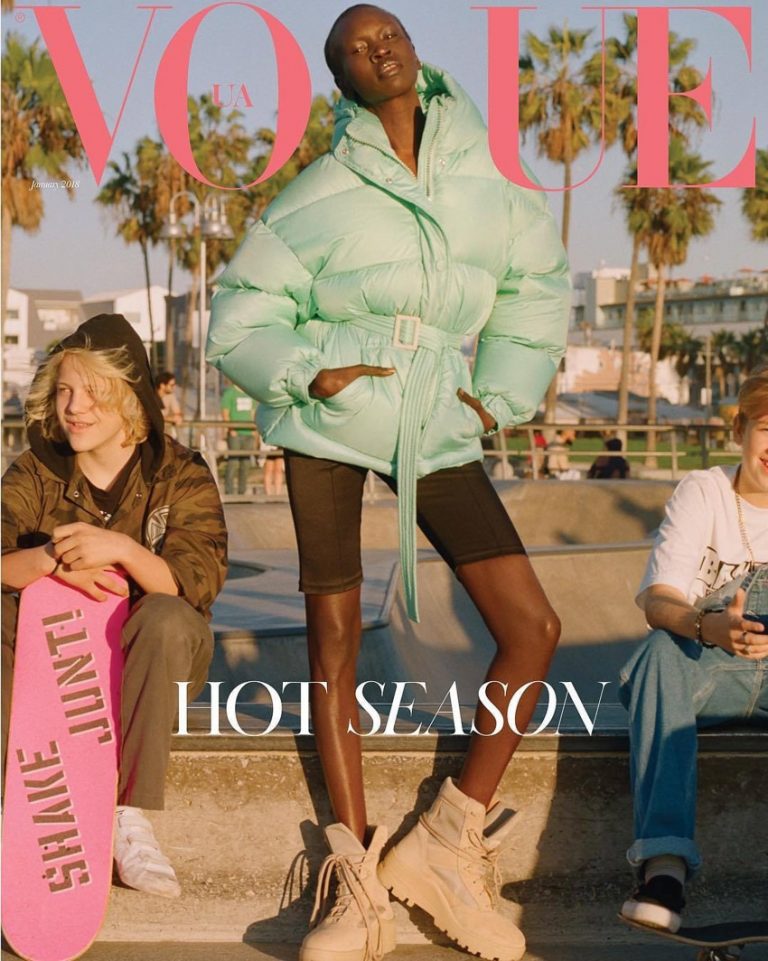 Model Alek Wek Shot On Venice Beach For First Solo Vogue Cover Snobette