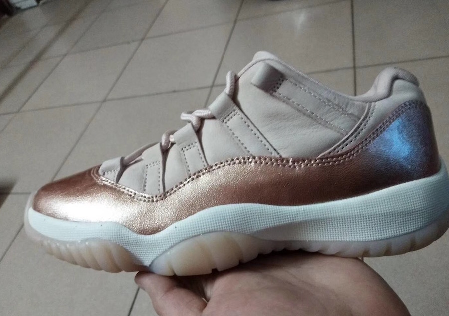 jordan retro 11 low rose gold women's shoe