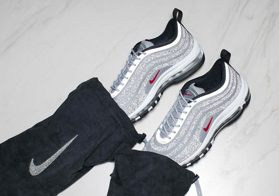 swarovski nike air max 97 silver release info summary