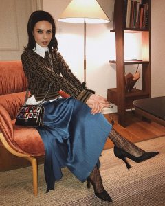 Stylish Celebs Embrace Fendi's Famed Zucca Logo 2 Amanda Steele Fendi Zucca