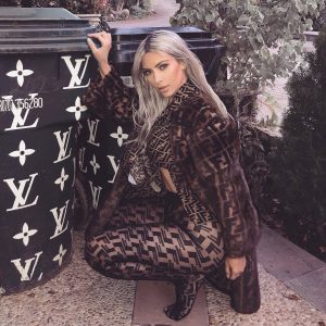 Kim Kardashian Fendi Zucca