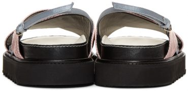 Off-White Offers Up Seashell Pink Web Belt Sandal 6 off white pink industrial belt 4