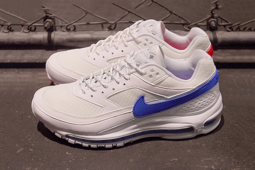 Nike Air Max 97/BW x Skepta Price: not available. Color: summit white/hyper cobalt. Style Code: AO2113-100. Release Date: May 18， 2018