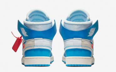 Launch Timing For Jordan 1 And Off-White 'UNC' Sneaker 5 Jordan 1 x Off White UNC sneaker AQ0818 148 1
