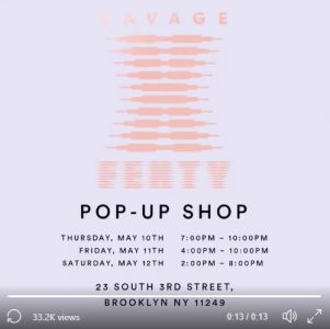 fenty savage pop up shop