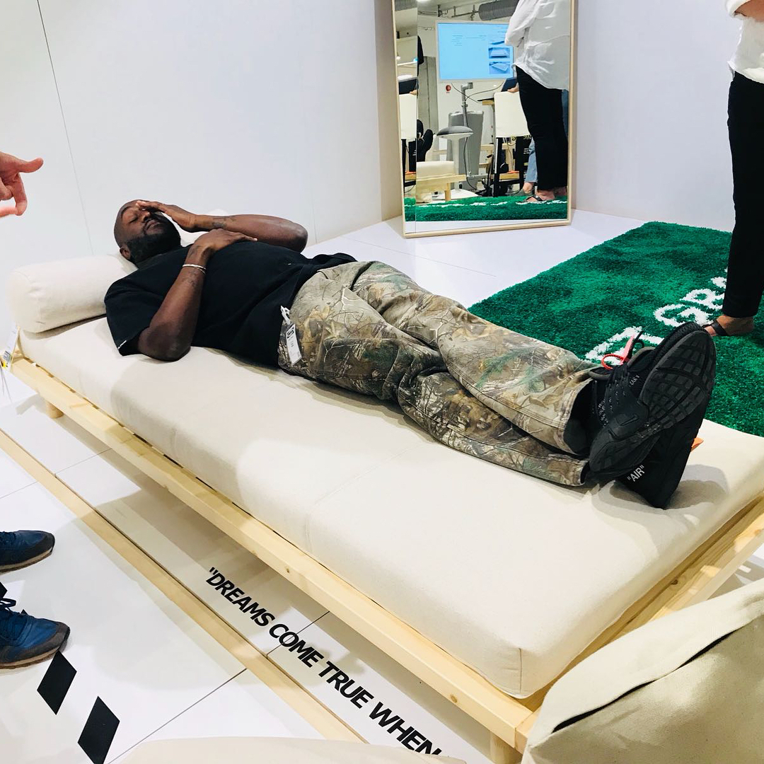 Virgil Abloh (Off white) x Ikea MARKERAD day bed frame and cover set