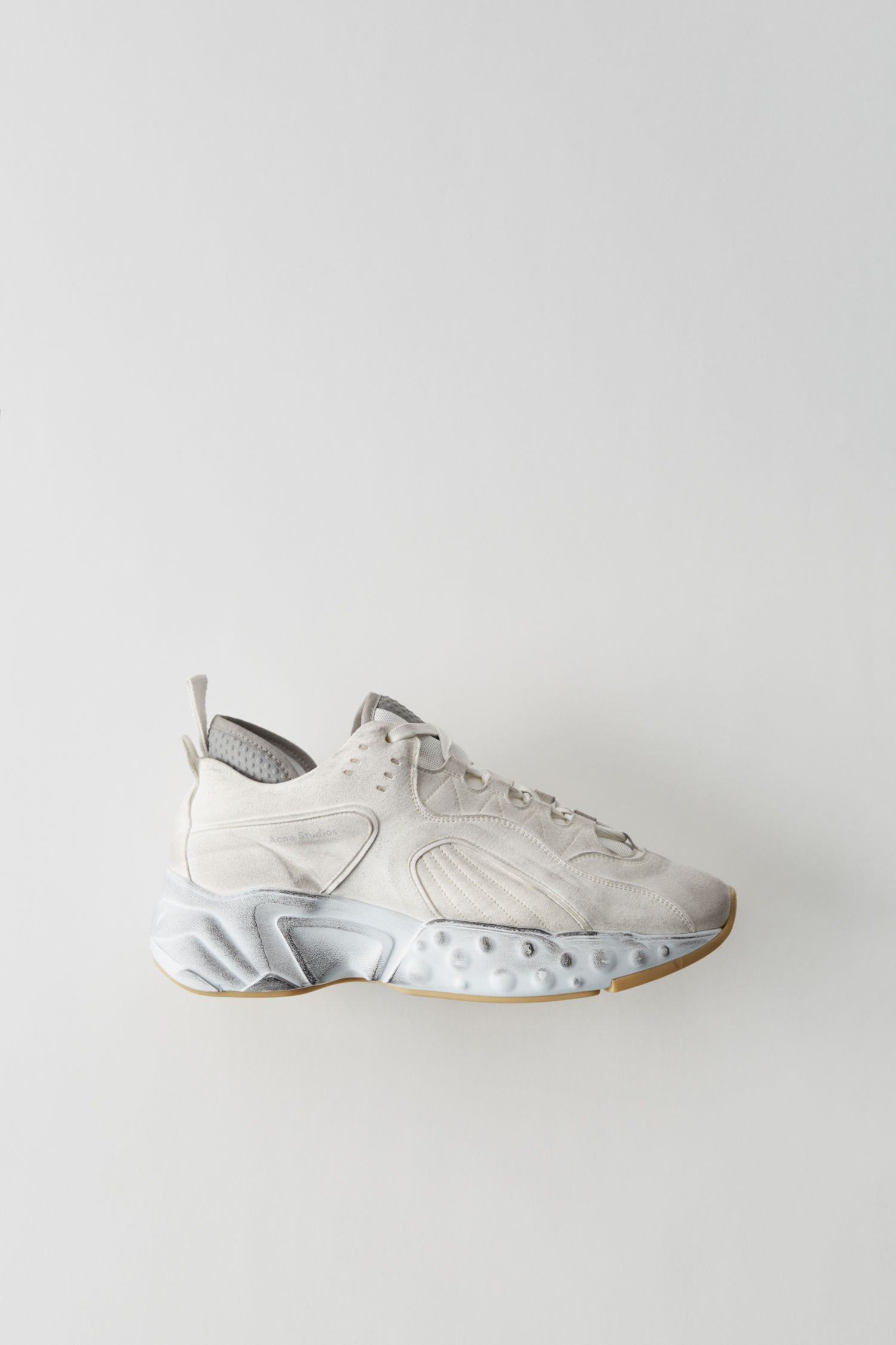 Acne A Tone-On-Tone White Manhattan Sneaker