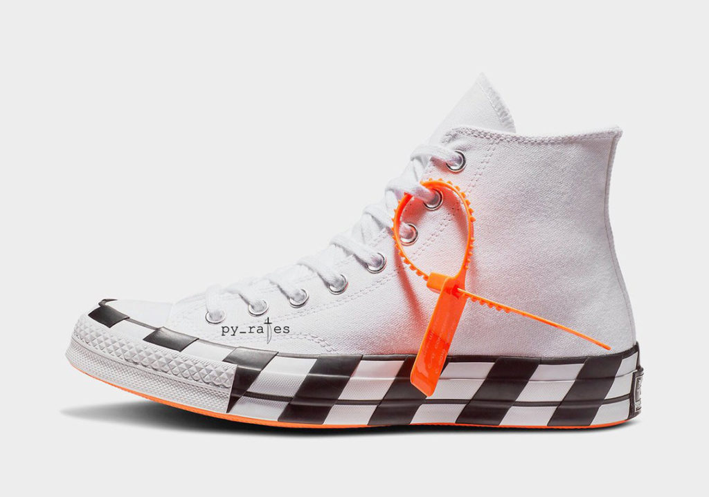 orange zip tie on shoes