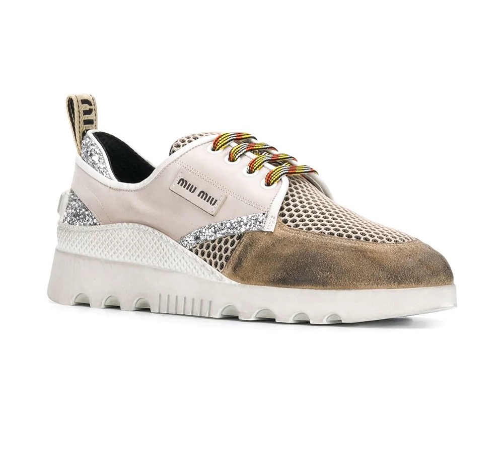 miu miu perforated glitter sneaker 2