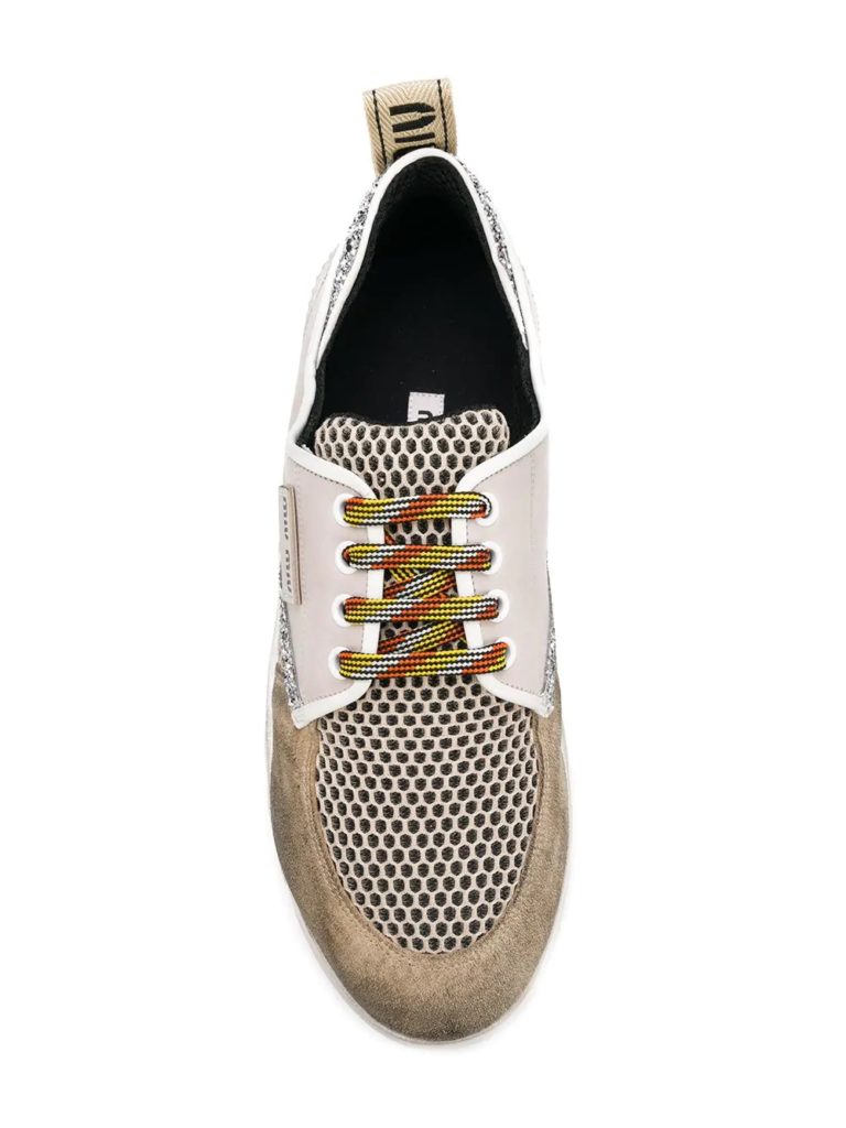 miu miu perforated glitter sneaker 4