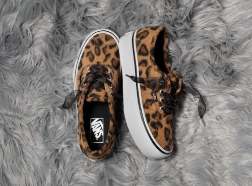 Vans Provides Authentic Platform And Slip-On With A Fuzzy Leopard Make Over