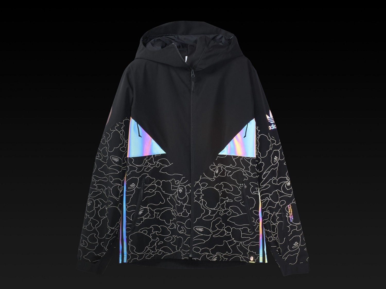 adidas bape reflective hoodie